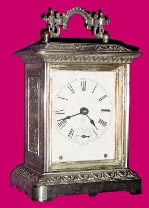 C.1904, Ansonia Clock Co., ÓCARRIAGE EXTRAÒ, 30-hour time, — Antique Clocks Price Guide