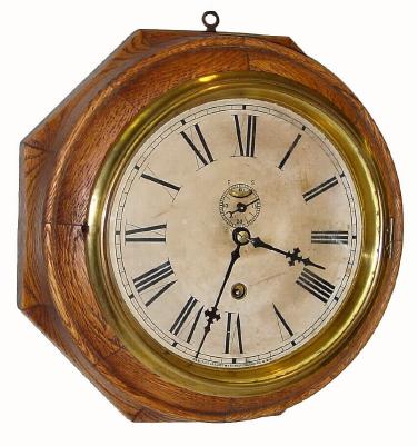 C.1914, Waterbury Clock Co., ÓTHE OAK LEVERÒ, octagonal wall clock, 8-day. — Antique Clocks Price Guide