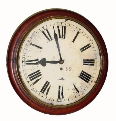 C.1890, English, Fusee Dial Clock, large, with 14 inch dial. — Antique Clocks Price Guide
