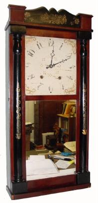 C.1838, E. and G. W. Bartholomew, 30 hour, wood, column and splat. — Antique Clocks Price Guide
