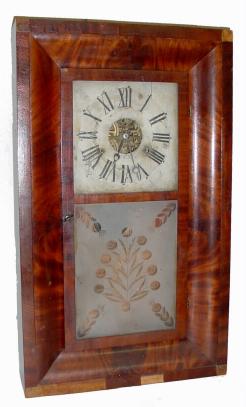 C.1845, Chauncey Jerome, Bristol, Conn, 30 hour OG, mahogany case, time and strike, 2-wt. — Antique Clocks Price Guide
