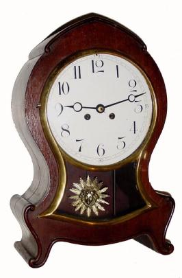 C.1910 French, 8-day time and strike mahogany, Neuchatel style mantel clock. — Antique Clocks Price Guide