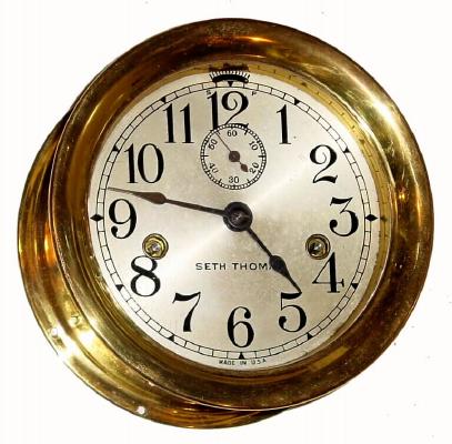 C.1936 Seth Thomas Clock Co., ÒEngine LeverÓ, 8-day engine room timepiece. — Antique Clocks Price Guide