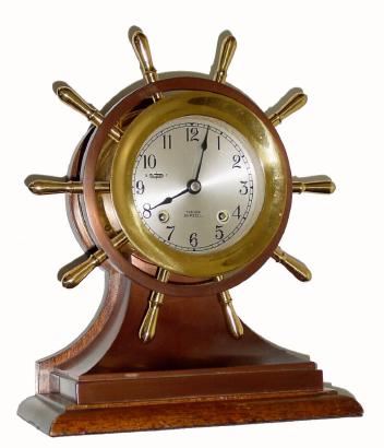 C.1970, Chelsea Clock Co, ÒMarinerÓ, ship/Õs bell clock, 8-day, 4 inch dial. — Antique Clocks Price Guide