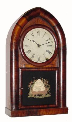 C.1850 William S. Johnson, New York, 8-day time/strike rosewood beehive clock. — Antique Clocks Price Guide