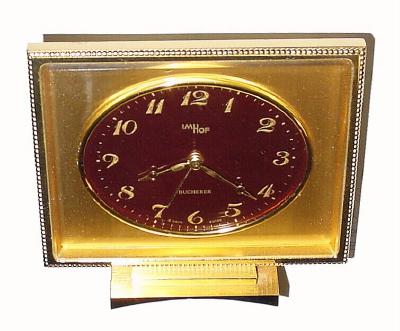C.1960, IM-Hof, Swiss 8-day ÓBuchererÒ desk or boudoir alarm clock. — Antique Clocks Price Guide