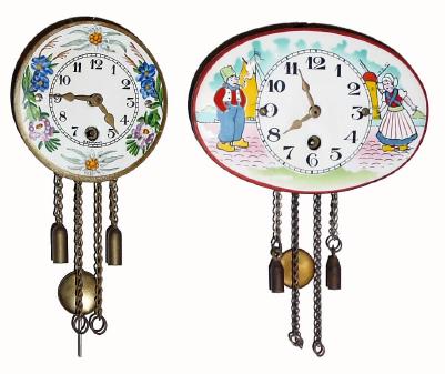 Lot of two, C.1930, German, 30-hour novelty timepieces. — Antique Clocks Price Guide