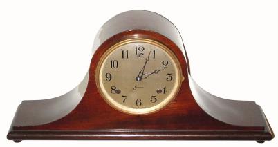 C.1927 Sessions Clock Co., 8-day time/strike mahogany tambour mantel clock. — Antique Clocks Price Guide