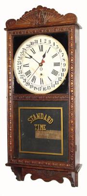 C.1906, New Haven Clock Co., ÓTampaÒ 8-day time and calendar store regulator. — Antique Clocks Price Guide