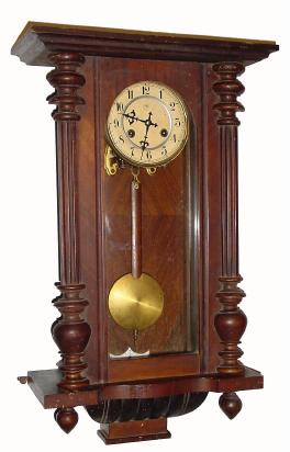 C.1910, German, Junghans, Spring Driven wall regulator in a walnut case, less top and bottom finial. — Antique Clocks Price Guide