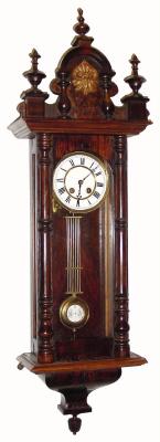 C.1890, French, R-A Spring regulator, in the German style, with distress. — Antique Clocks Price Guide