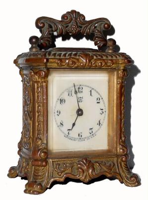 C.1906, Waterbury ÒCOMPANIONÓ, 1-Day carriage clock strike and repeat. — Antique Clocks Price Guide