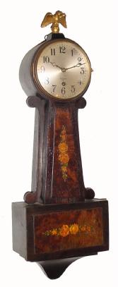 C,1930, Gilbert, ÒHampshireÓ, spring driven, 8-day pendulum timepiece banjo. — Antique Clocks Price Guide