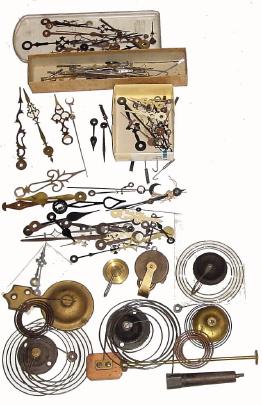 Mixed box lot of around 2 dozen clock hands (mostly old), — Antique Clocks Price Guide