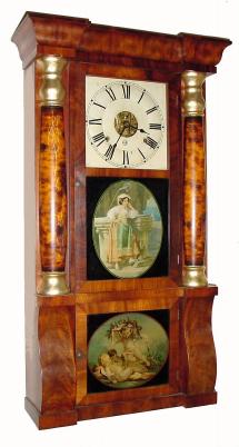 C.1870, Seth Thomas, Column and Cornice, 8-day shelf clock with shell columns. — Antique Clocks Price Guide