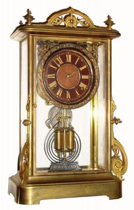 C.1883 Ansonia Clock Co., ÒSymbol No. 1Ó, 8-day time/strike crystal regulator. — Antique Clocks Price Guide