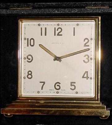 C.1935, Swiss for Tiffany and Co., Art Deco, double dial partners desk clock. — Antique Clocks Price Guide
