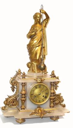 C.1890, French, Conical Pendulum Clock, ÒTransportationÓ, holding a ball style pendulum, which travels in a circular pattern. — Antique Clocks Price Guide