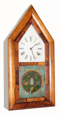 C.1847, Smith and Goodrich, Bristol, rare steeple clock without cones and finials, 30-hr fusee time and strike. — Antique Clocks Price Guide