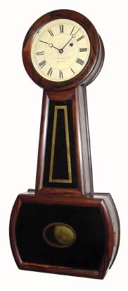C.1857, E. Howard and Co, Boston, ÒNo. 4 BanjoÓ, grain painted over cherry case. — Antique Clocks Price Guide