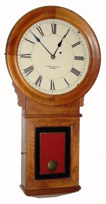 C.1900, E. Howard and Co., ÓRegulator No. 70Ò, walnut wall timepiece. — Antique Clocks Price Guide