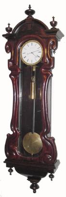 C.1855, Austrian, J. Perrovits in Wien, unusual pull wind Serpentine wall clock. — Antique Clocks Price Guide