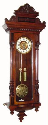 C.1890, German, Gustav Becker, 2-Wt ÓVienna RegulatorÒ in a walnut alt Deutsch style case. — Antique Clocks Price Guide