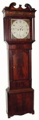 C.1830, English, R. Winstanley, Ormskirk, Tall case clock, with 14Ò square painted dial, and 8-day bell strike movement. — Antique Clocks Price Guide