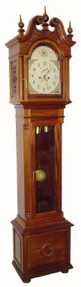 C.1960, American Mahogany Tall Case, with C.1840 English 2-wt, 8-day painted dial movement. — Antique Clocks Price Guide