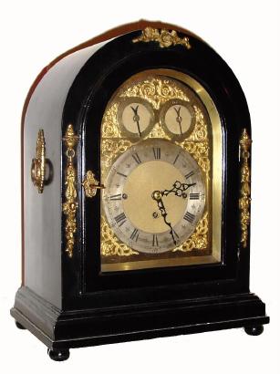C.1890, English, Victorian 8-Bell, 3-Fusee, chime clock, arch dial, with subsidiary dials in arch for chime/silent and tune selection, as-found, from storage. — Antique Clocks Price Guide