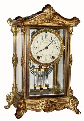 C.1910 Seth Thomas Clock Co., ÒEmpire No. 9Ó, 8-day time/strike crystal regulator,. — Antique Clocks Price Guide