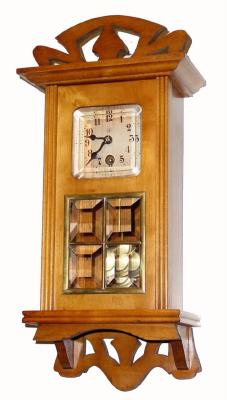 C.1910, German, Junghans, Miniature ÒArt NouveauÓ box clock with beveled glass door, 8-day. — Antique Clocks Price Guide