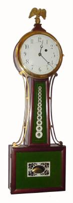 C.1915, Chelsea Clock Co., Chelsea, Mass, weight banjo timepiece, serial 68,463. — Antique Clocks Price Guide