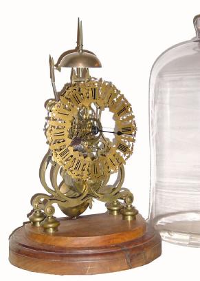 C.1860, English, Single Chain Fusee Skeleton clock, passing strike at the hour. — Antique Clocks Price Guide
