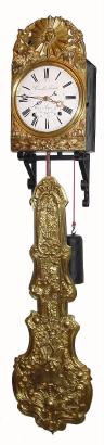 C.1840, French, Morbier, 2-Wt, Prayer repeating wall clock, signed on the original dial: Tonnelle and Rochette, a Agen, with central calendar. — Antique Clocks Price Guide