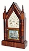C.1866, Gilbert Mfg, Winsted, Conn, 30-hour time and strike steeple, rosewood veneer. 