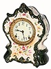 C.1910, Ansonia ÓWINNEPEGÒ, porcelain china clock, 8-day time and gong strike with solid porcelain dial. 
