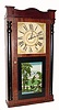 C.1840 Boardman and Wells, Bristol, Conn., 30-hour wood movement time/strike half-column and splat shelf clock. 