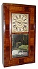 C.1840, L. Smith and A. Blakesley, Bristol, 30-hr wooden works, bevel front shelf clock. 