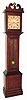 C.1905, Ithaca Tall Clock, Spring driven, 8-day time and gong strike in an oak case. 