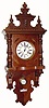 C.1890, German, Berlin Style Free swinger, 8-day time and strike, with porcelain dial and ÓR-AÒ style pendulum. 