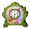 C.1910, Ansonia, Royal Bonn, ÓLa ChartresÒ, porcelain china clock, 8-day gong strike. 