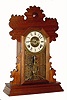 C.1895 E. Ingraham and Co., ÒLilacÓ, 8-day time/strike/alarm walnut mantel clock. 