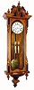 C.1880, Austrian, 2-Weight ÒVienna RegulatorÓ, walnut cased wall clock with porcelain dial and fancy pulleys. 
