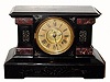 C.1890, New Haven ÒGENESTAÓ, black enameled iron clock with struck sash and paper outer dial, with open escapement. 