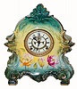 C.1910, Ansonia, Royal Bonn ÒLa BretagneÓ porcelain shelf clock, 8-day time and strike. 