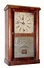 C.1845, Smith and Goodrich, Bristol, Conn, rare miniature (12.5 inches) mahogany shelf clock with unusual 8-day time only movement. 
