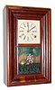 C.1848, Smith and Goodrich, Bristol, Conn, subminiature (15 inches high) OG in mahogany with 30-hr time and strike fusee movement. 
