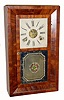 C.1848, Boardman and Wells, Bristol, Conn, miniature OG with 30-hr fusee time and strike movement, mahogany case.