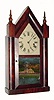C.1875 Waterbury Clock Co., 30-hour time/strike, full size mahogany steeple clock.